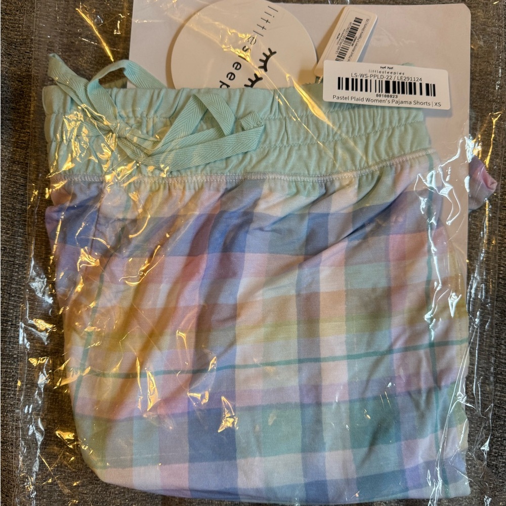 Little Sleepies Soft Pastel Plaid Shorts